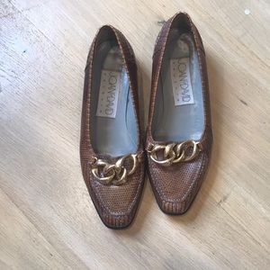 Vintage brown leather loafers